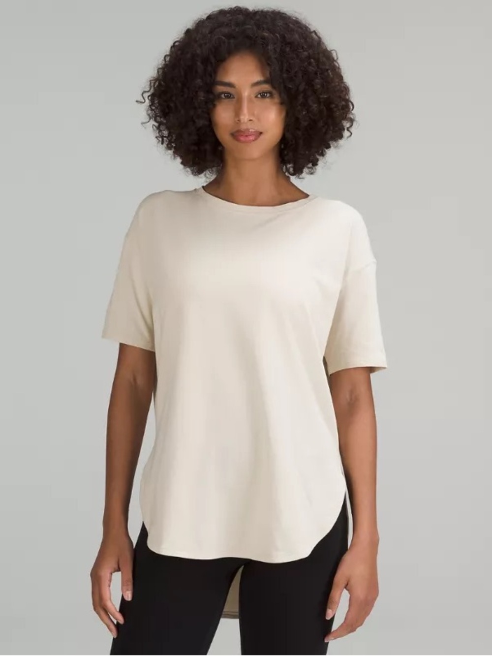 Athleta Relaxed Short Sleeve Top - Cream